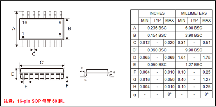NY8B062D-SOP16封裝
